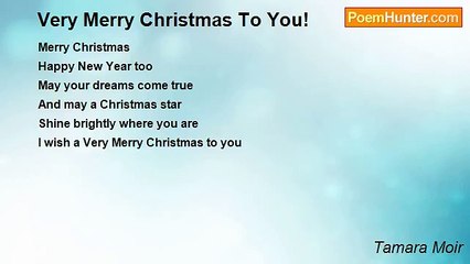 Tamara Moir - Very Merry Christmas To You!