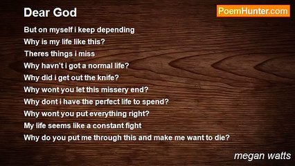 megan watts - Dear God