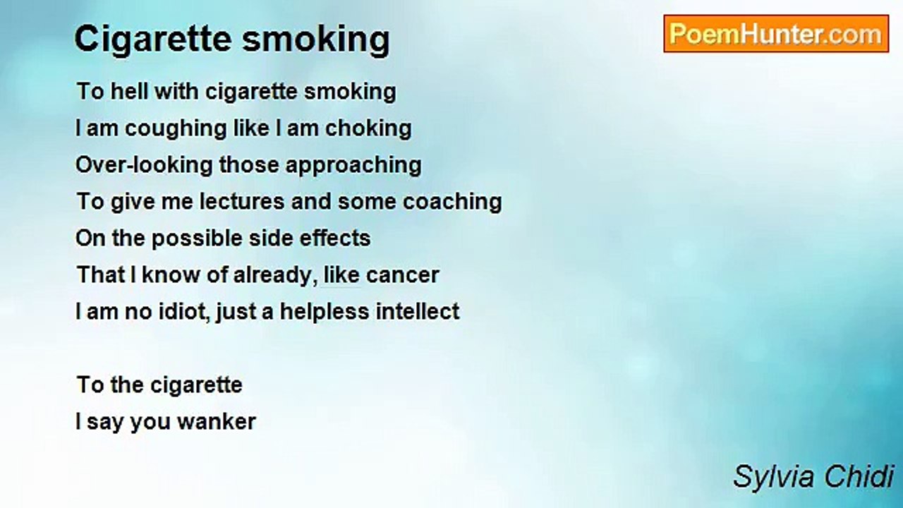 Sylvia Chidi - Cigarette smoking