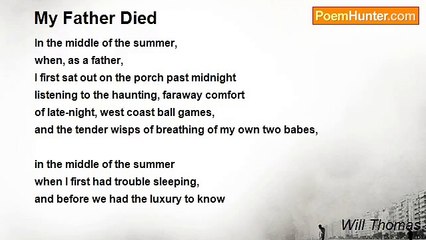 Will Thomas - My Father Died