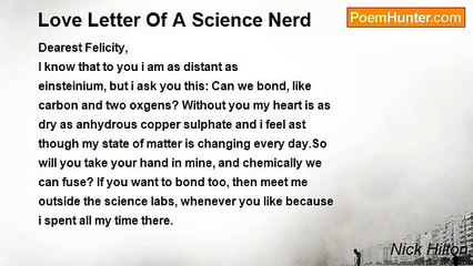 Nick Hilton - Love Letter Of A Science Nerd