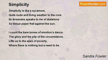 Sandra Fowler - Simplicity