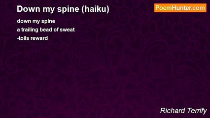 Richard Terrify - Down my spine (haiku)