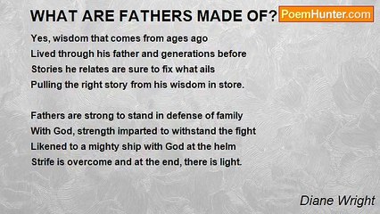 Diane Wright - WHAT ARE FATHERS MADE OF?