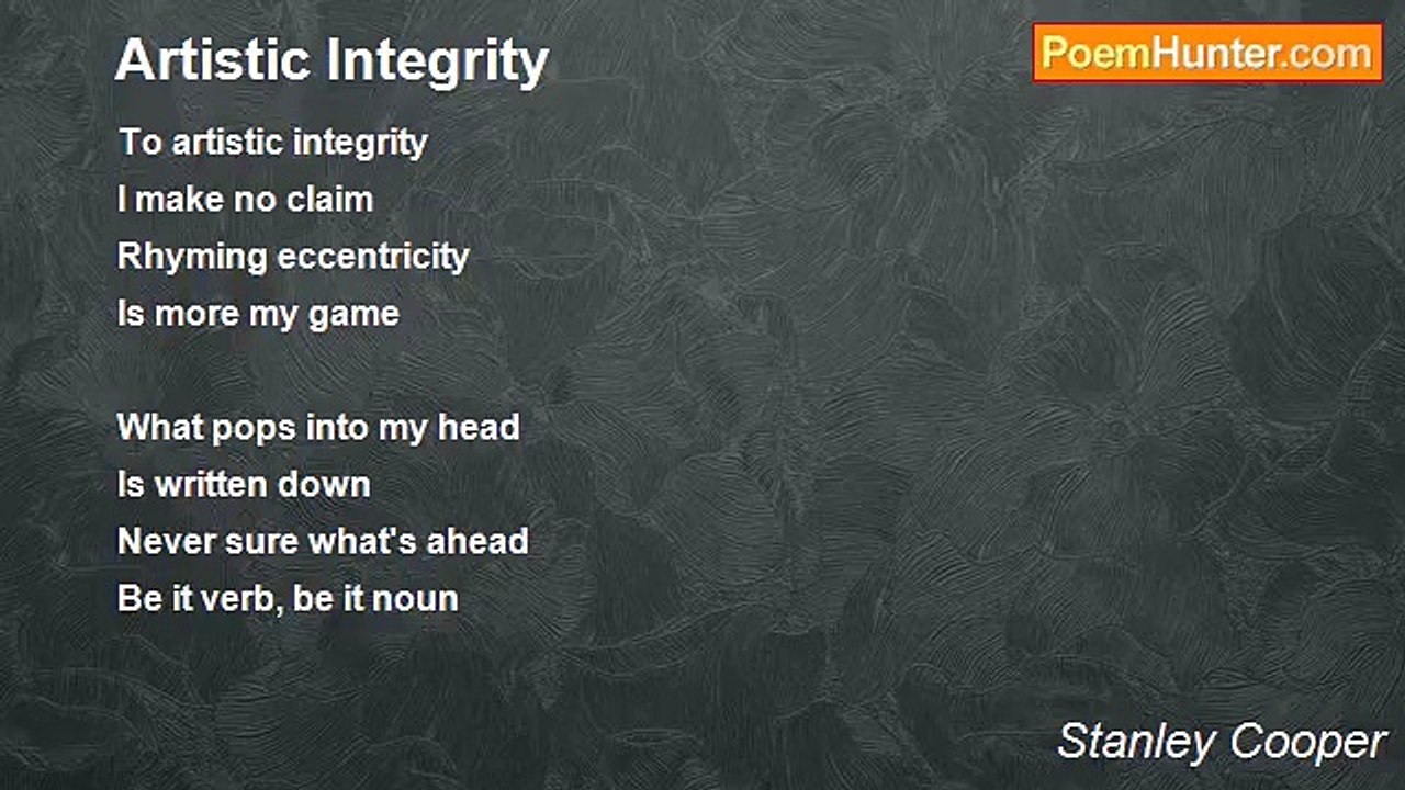 Stanley Cooper - Artistic Integrity