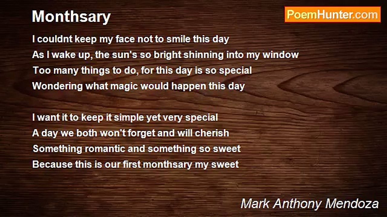 Mark Anthony Mendoza - Monthsary