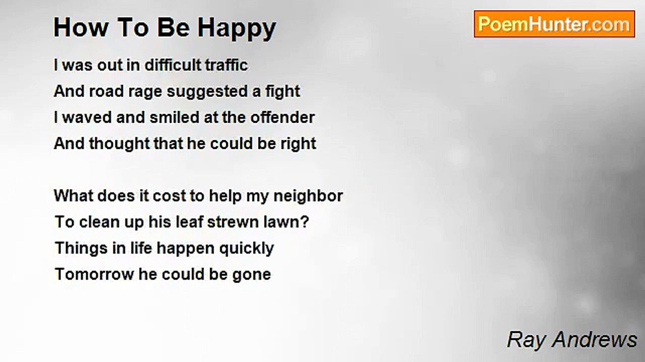 Ray Andrews - How To Be Happy