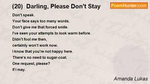 Amanda Lukas - (20)  Darling, Please Don't Stay