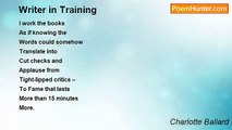 Charlotte Ballard - Writer in Training