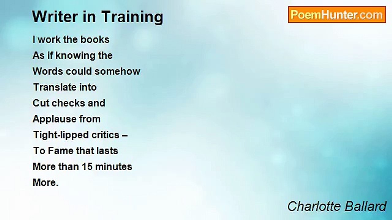 Charlotte Ballard - Writer in Training