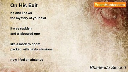 Bhartendu Second - On His Exit