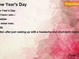 Pete Crowther - New Year's Day