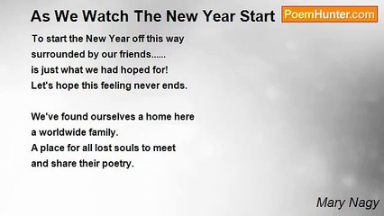 Mary Nagy - As We Watch The New Year Start