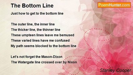 Stanley Cooper - The Bottom Line