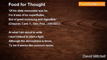David Mitchell - Food for Thought