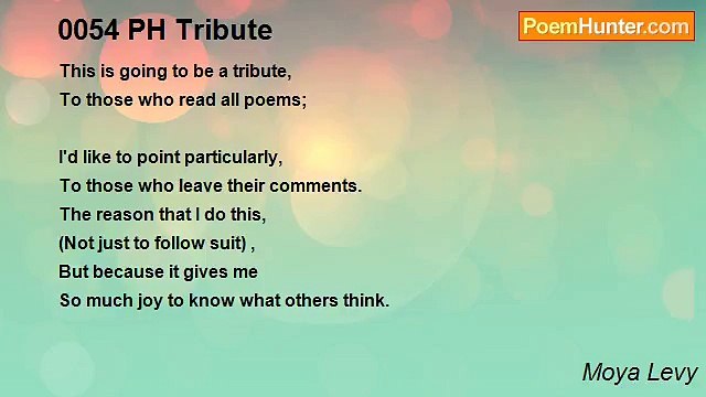 Moya Levy - 0054 PH Tribute