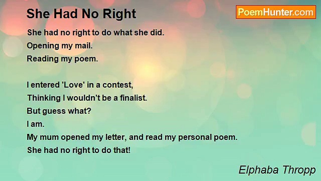 Elphaba Thropp - She Had No Right