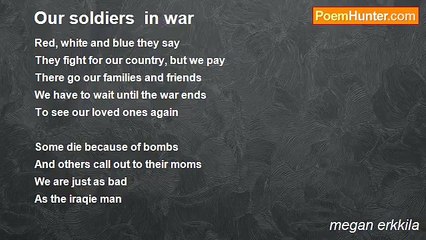megan erkkila - Our soldiers  in war
