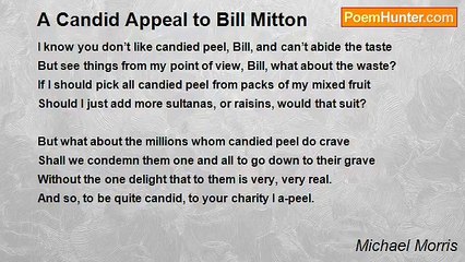 Michael Morris - A Candid Appeal to Bill Mitton