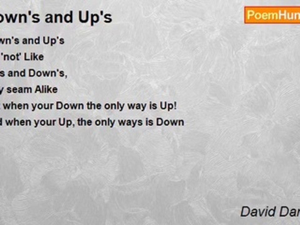 David Darbyshire - Down's and Up's