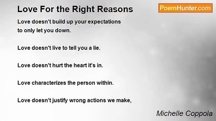 Michelle Coppola - Love For the Right Reasons