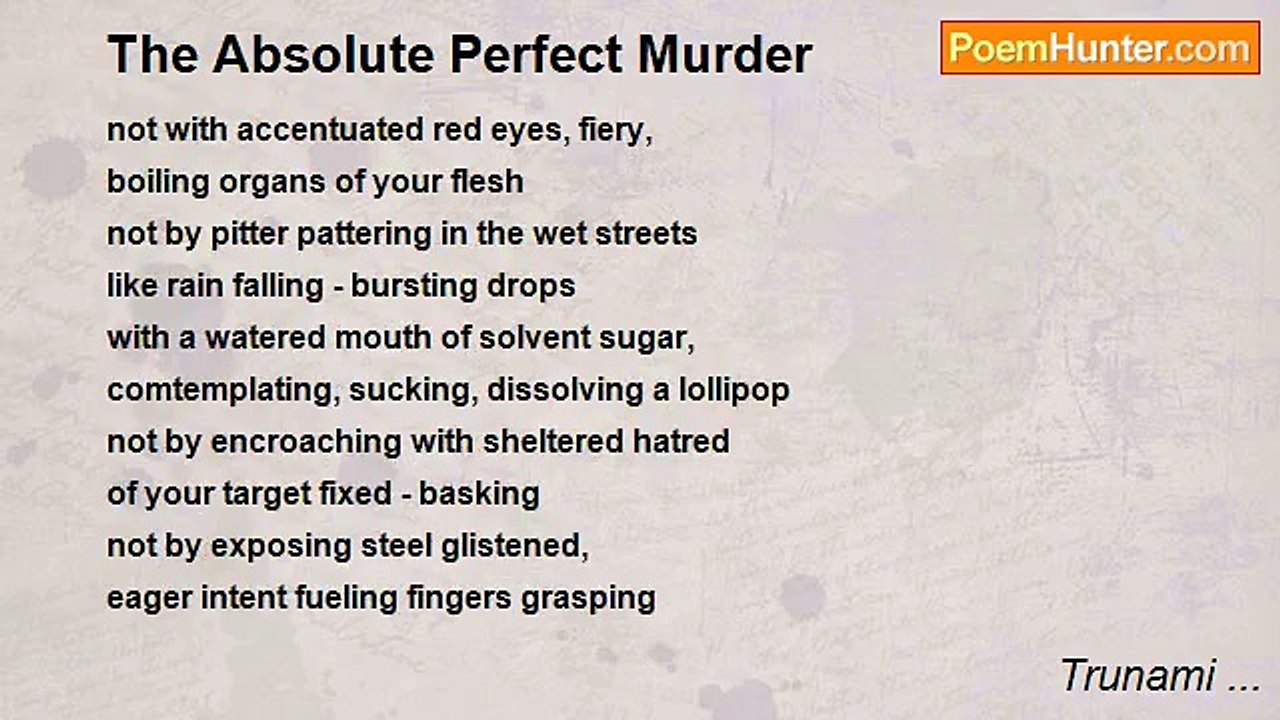Trunami ... - The Absolute Perfect Murder