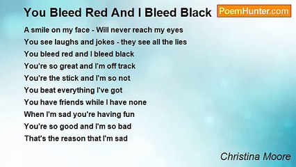 Christina Moore - You Bleed Red And I Bleed Black