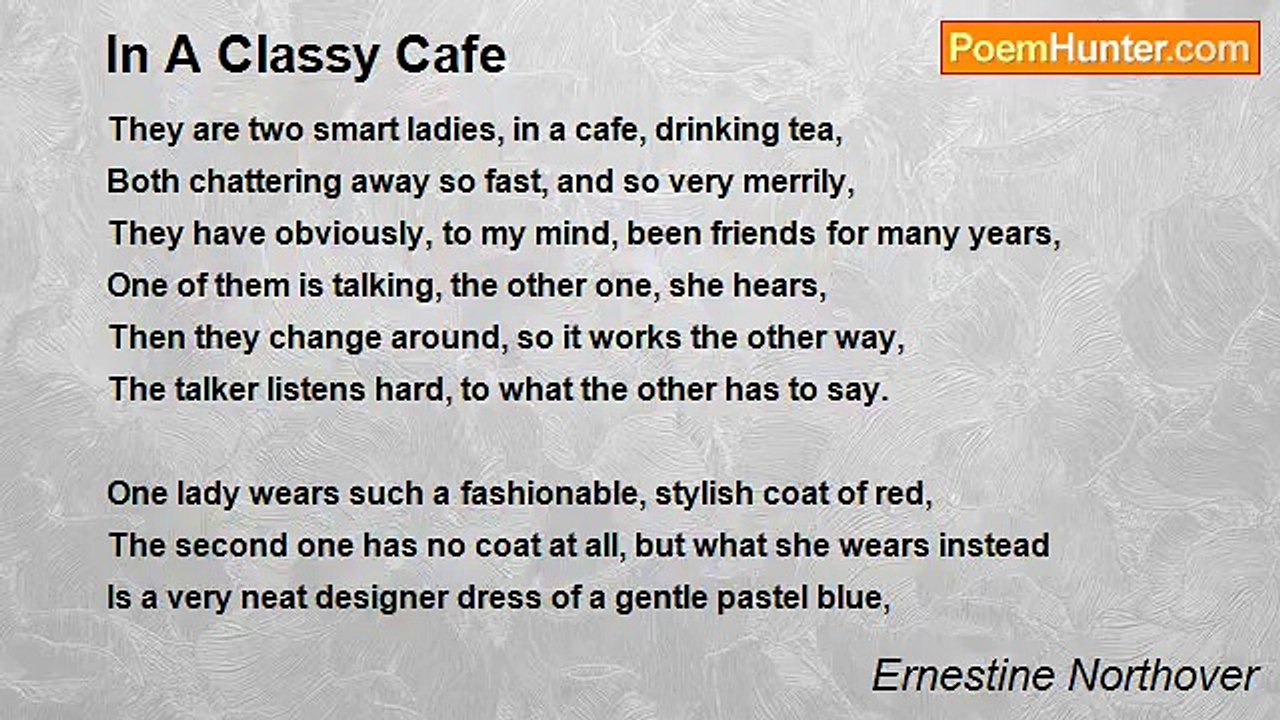 Ernestine Northover - In A Classy Cafe