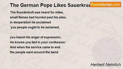 Herbert Nehrlich - The German Pope Likes Sauerkraut