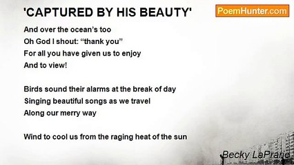 Becky LaPrarie - 'CAPTURED BY HIS BEAUTY'