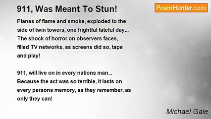 Michael Gale - 911, Was Meant To Stun!