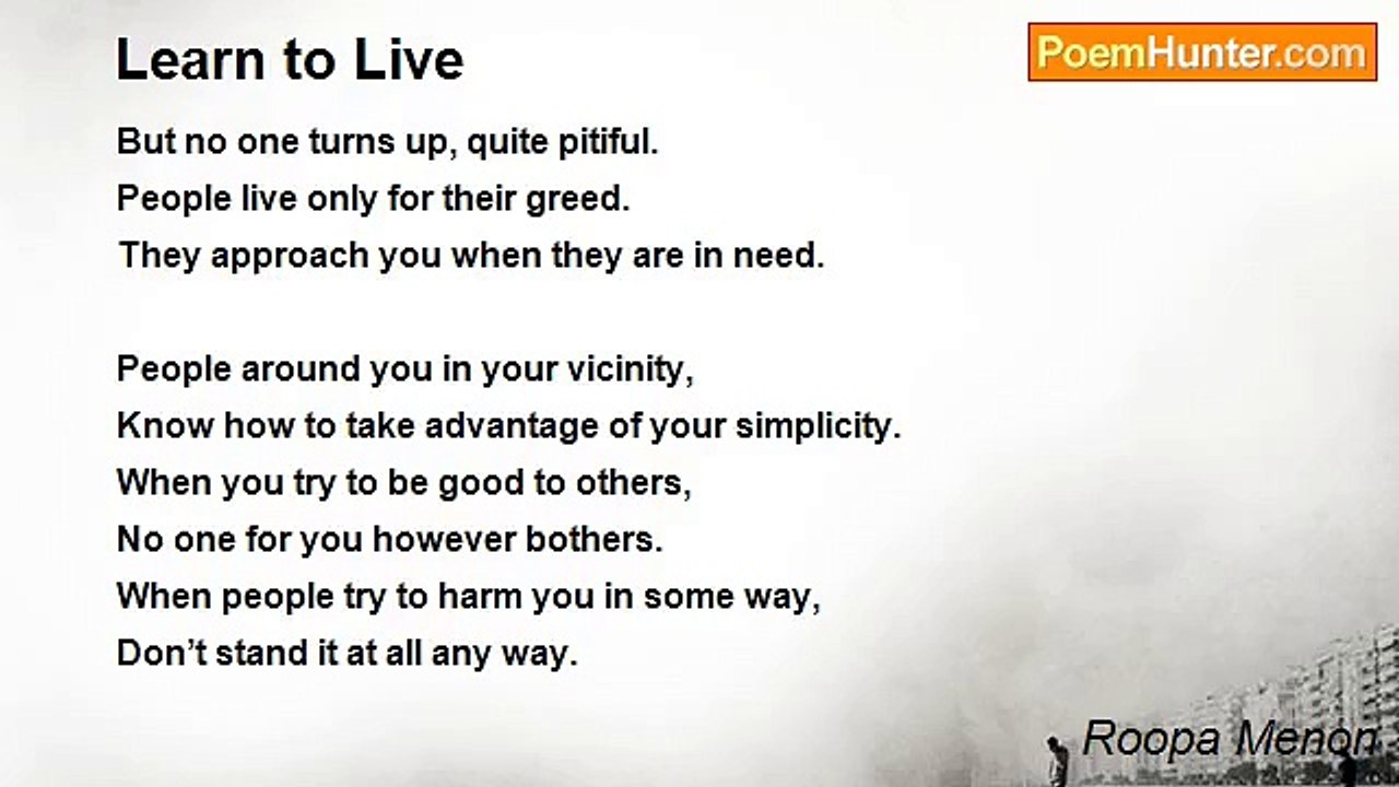 Roopa Menon - Learn to Live