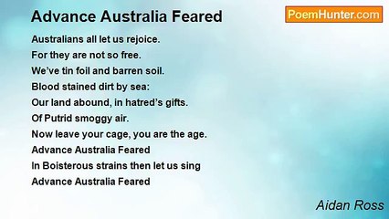 Aidan Ross - Advance Australia Feared