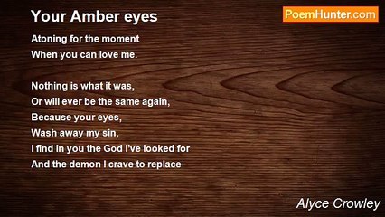 Alyce Crowley - Your Amber eyes