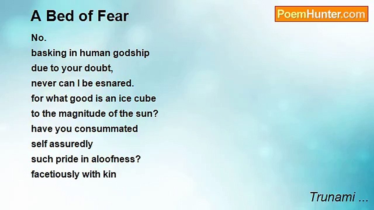 Trunami ... - A Bed of Fear