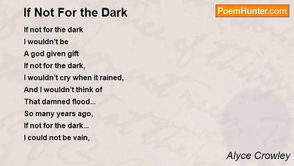 Alyce Crowley - If Not For the Dark