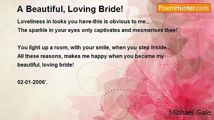 Michael Gale - A Beautiful, Loving Bride!