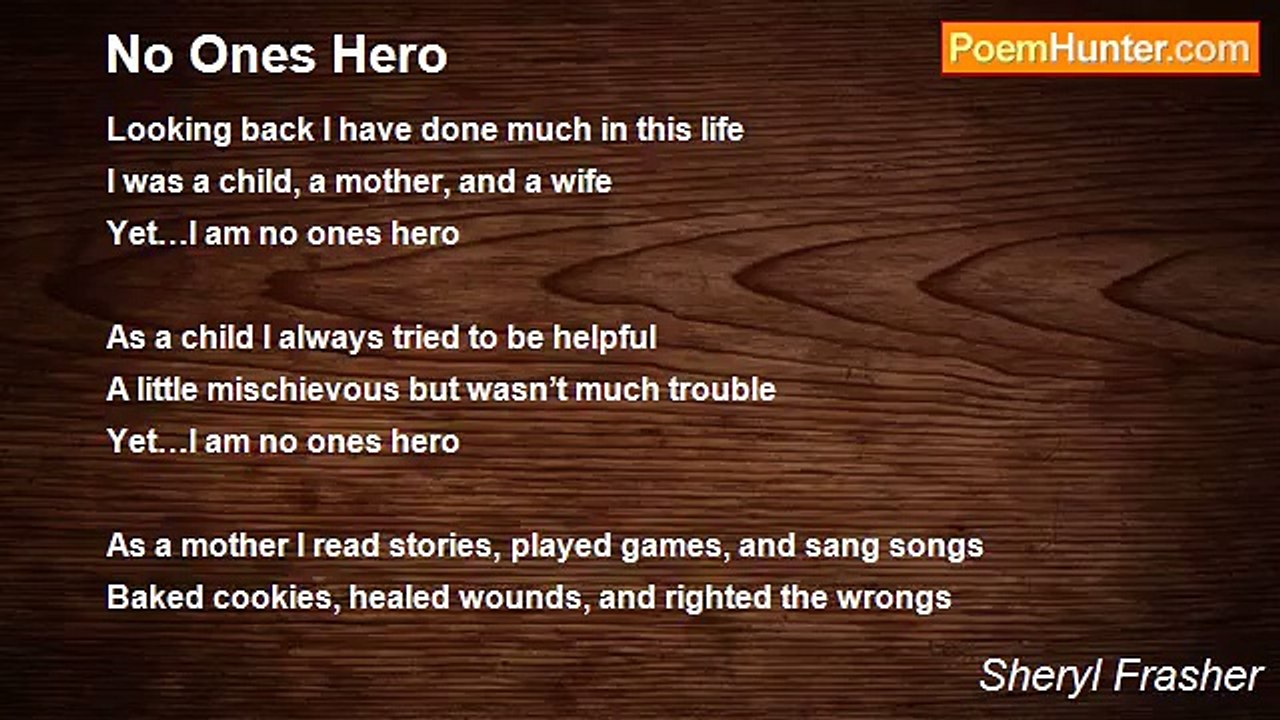 Sheryl Frasher - No Ones Hero