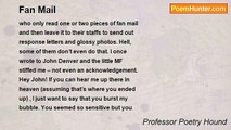 Professor Poetry Hound - Fan Mail