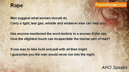 AHO Speaks - Rape