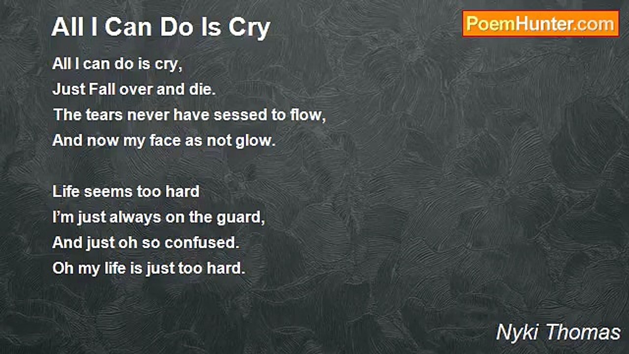 Nyki Thomas - All I Can Do Is Cry