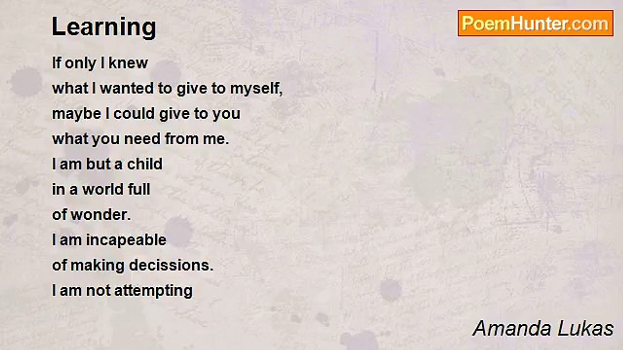 Amanda Lukas - Learning