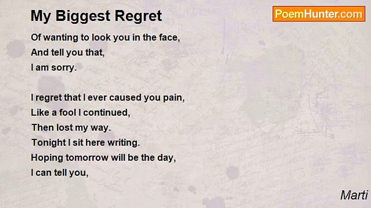 Marti - My Biggest Regret
