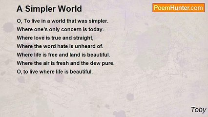 Toby - A Simpler World