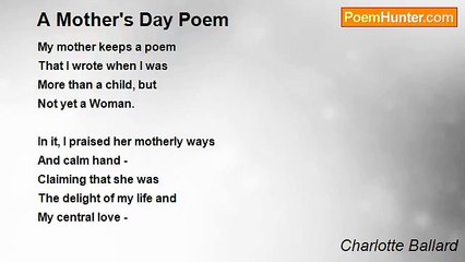 Charlotte Ballard - A Mother's Day Poem