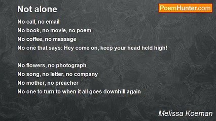 Melissa Koeman - Not alone