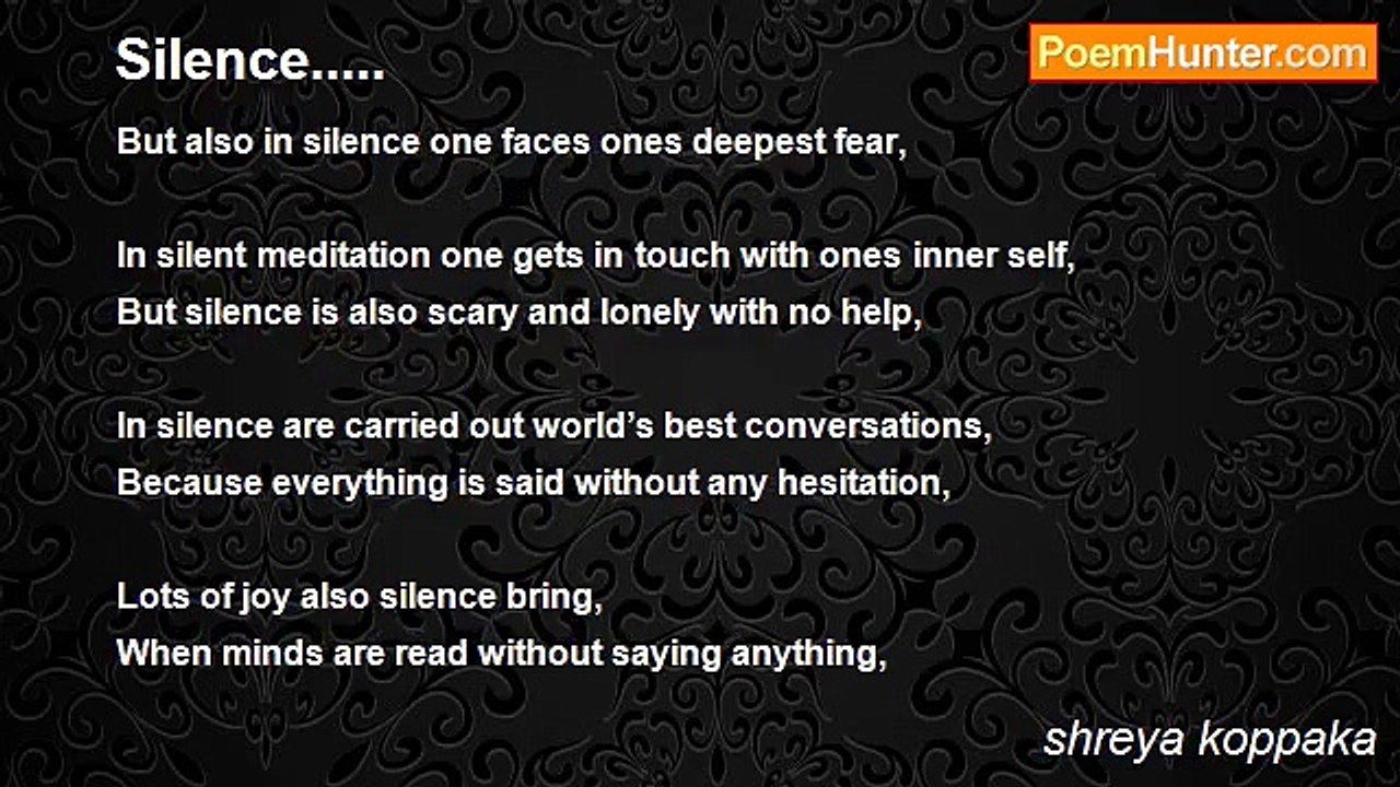 shreya koppaka - Silence.....
