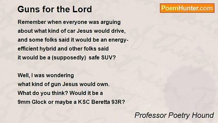 Professor Poetry Hound - Guns for the Lord