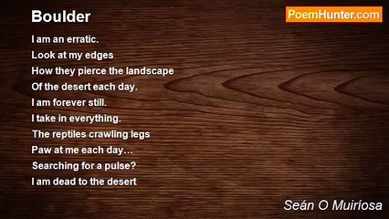 Seán O Muiríosa - Boulder