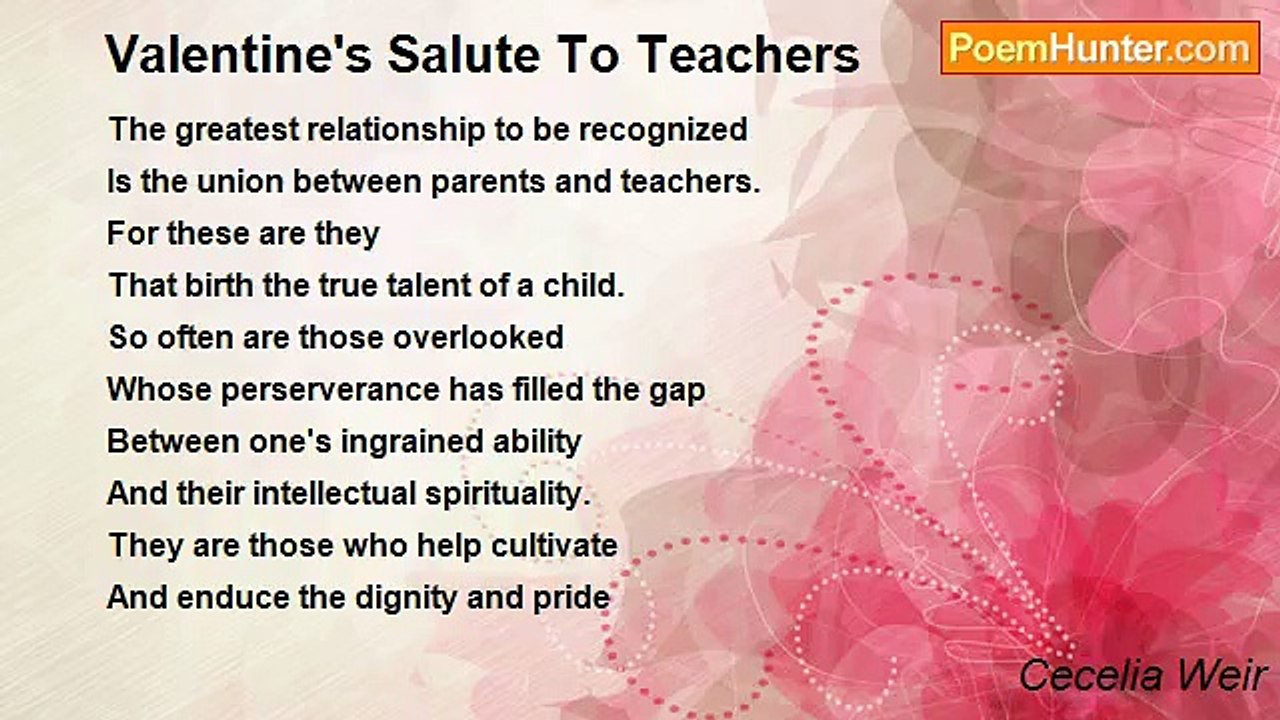 Cecelia Weir - Valentine's Salute To Teachers